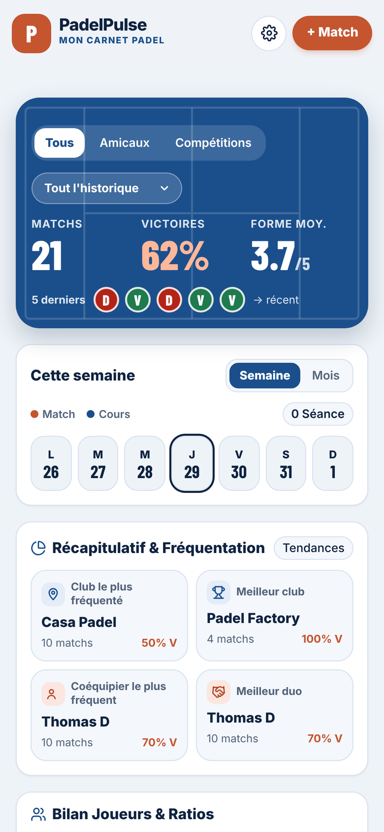 L'application en mode clair